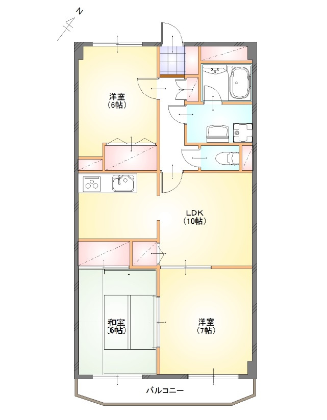 ニューピースKの間取り