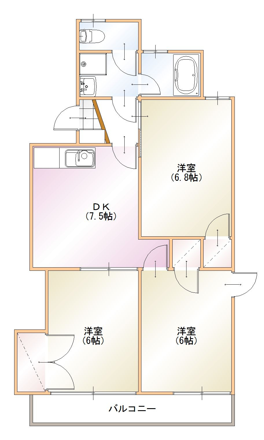 カーサ美咲の間取り