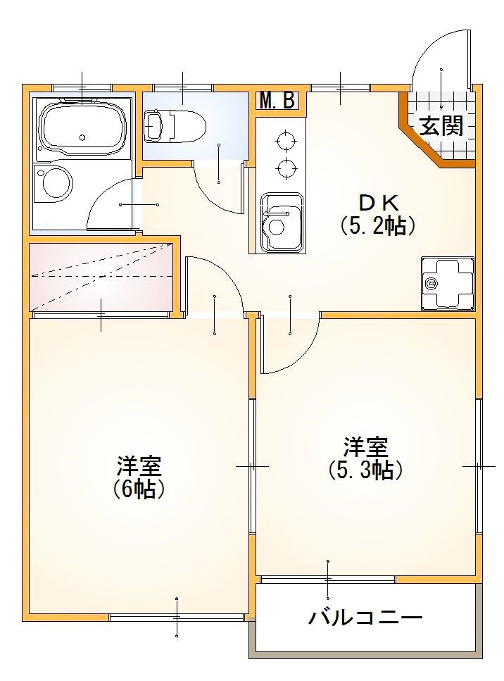 ベルエールタナカの間取り