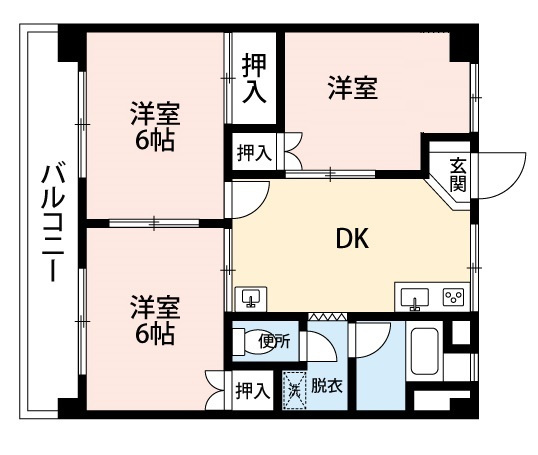 サンハイツ緑が丘の間取り
