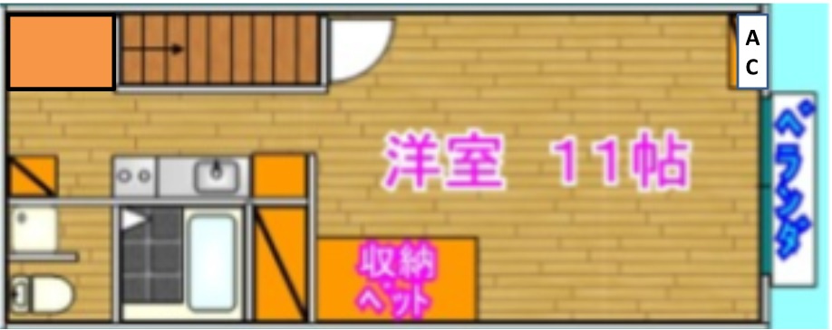 ﾌﾟﾚｼﾞｭｰﾙ河辺2の間取り