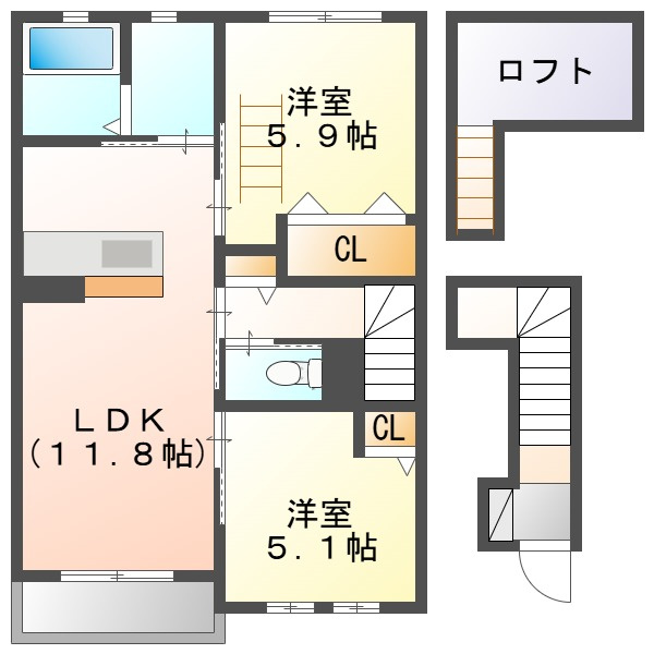 シャーメゾンプレミアスの間取り