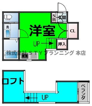 仲介手数料０円！レイディエンス庄内通の間取り