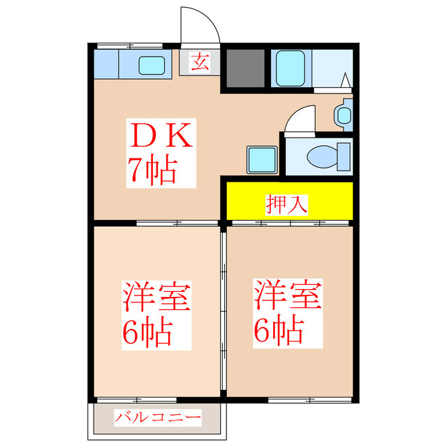 コーポ高城の間取り