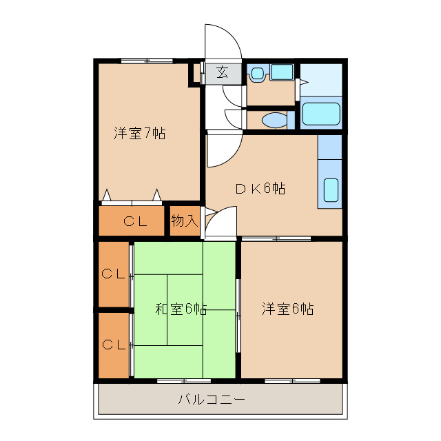 フレグランスＫの間取り