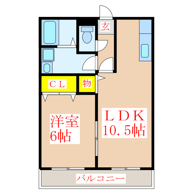 クレインズマンション206の間取り