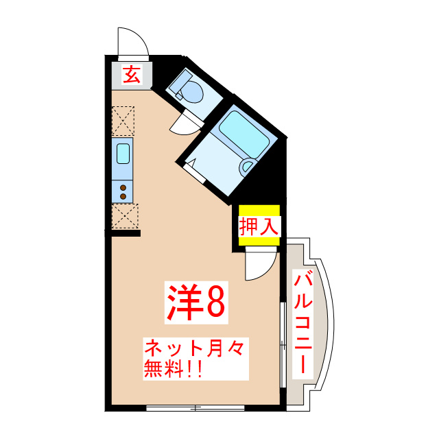 FLEX-STAY０２の間取り