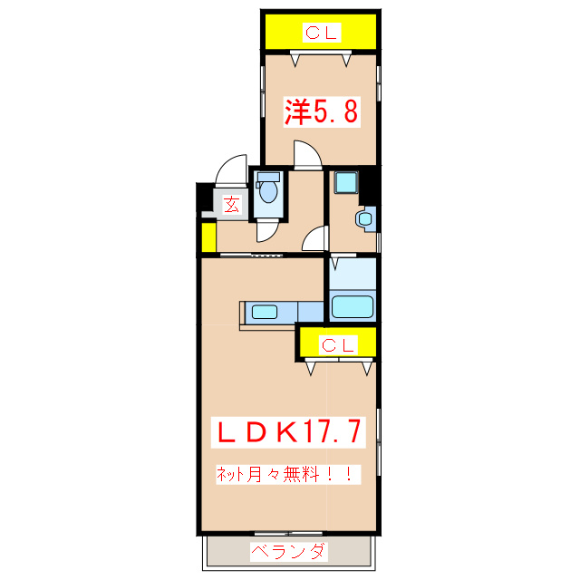 ソネット鴨池の間取り