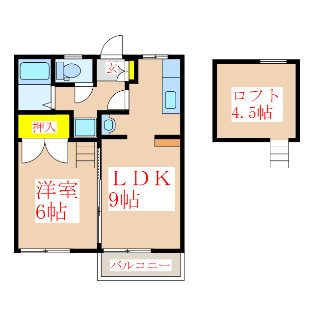 霧島市隼人町住吉の賃貸マンションの間取り
