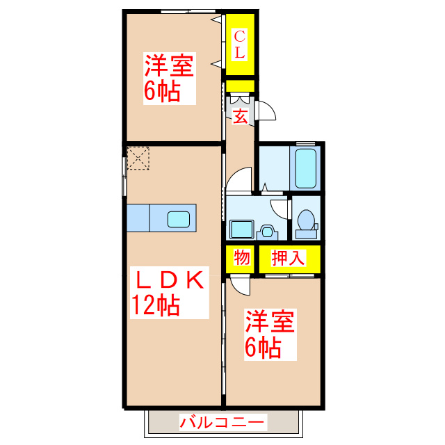 セジュール裕の間取り