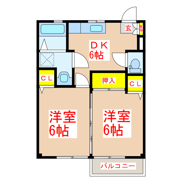 シティービュー野口A棟の間取り