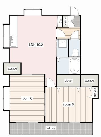 それいゆ一ツ橋壱番館の間取り