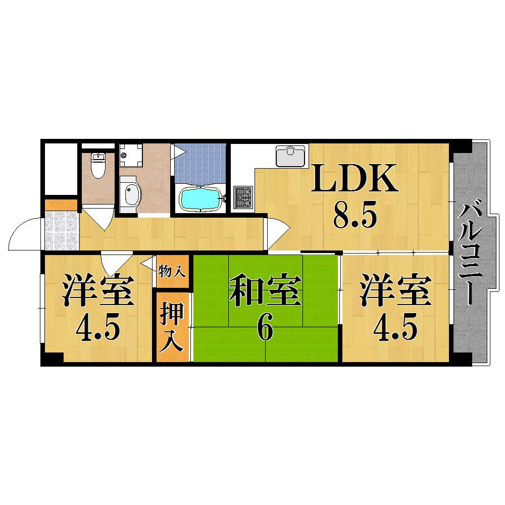シティコート広芝の間取り