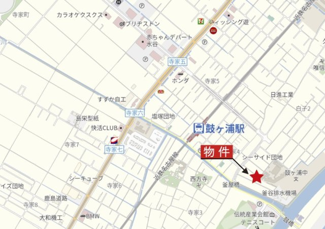 鈴鹿市寺家4丁目の地図|広域Map