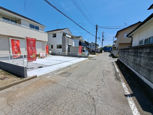 新築　太田市大原町第7　Livele Garden.S　1号棟の前面道路含む現地写真|現地写真　南側道路