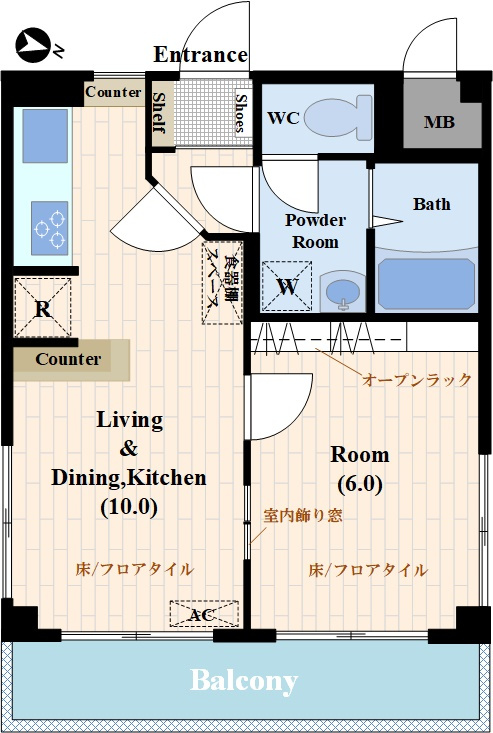 ローズマンション101の間取り