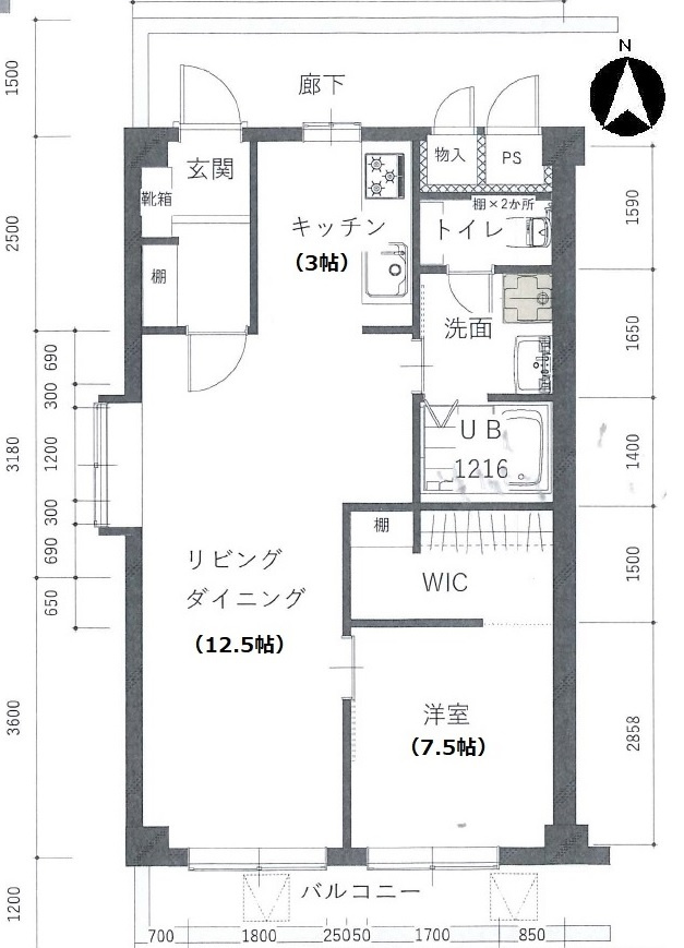 ミュールブランの間取り