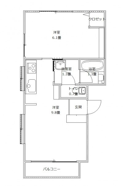 榎戸マンションの間取り