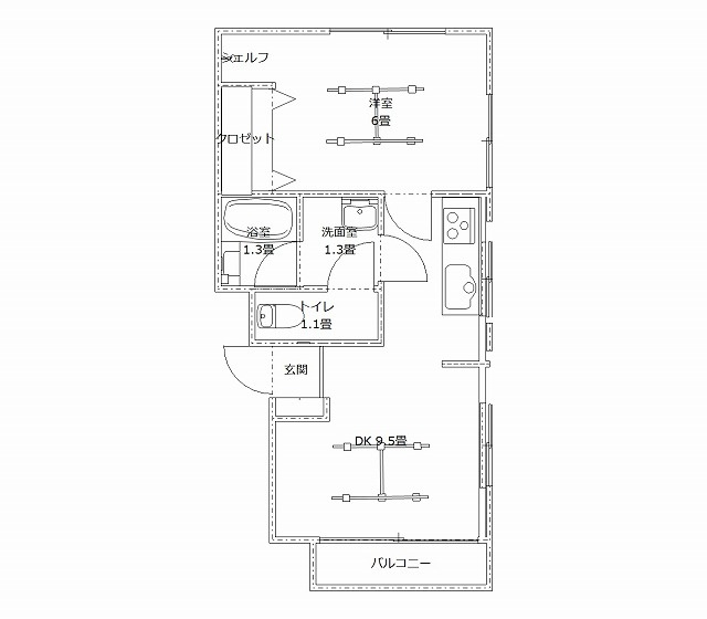 榎戸マンションの間取り
