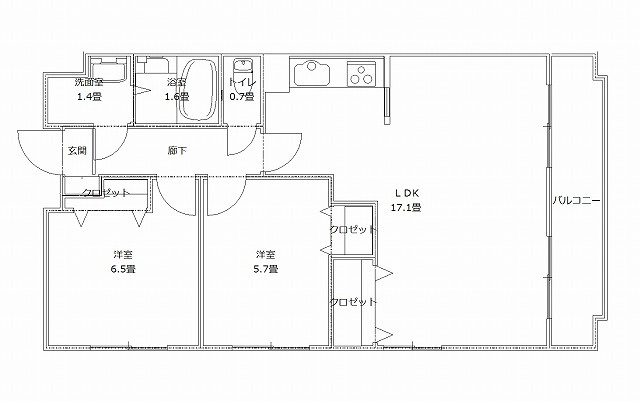 中原ハウスＷ－２の間取り