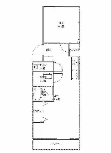 コーポ大門Ⅰの間取り