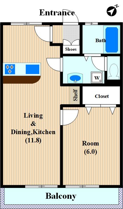 アネットハイツAの間取り