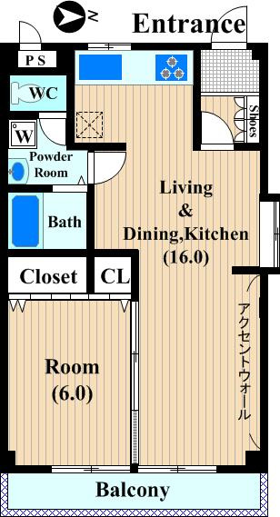 川崎市中原区下新城３丁目の賃貸マンションの間取り