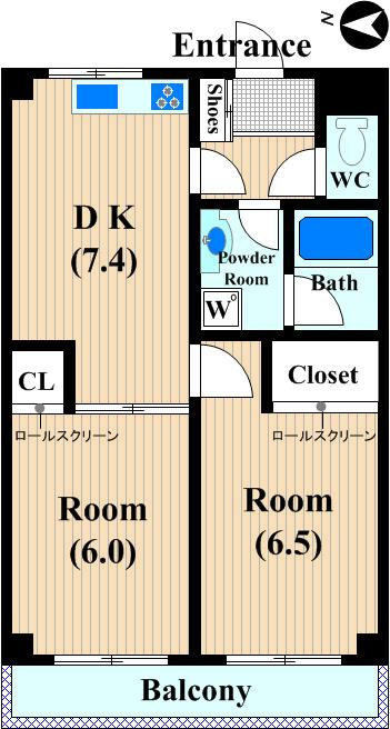 の賃貸マンションの間取り
