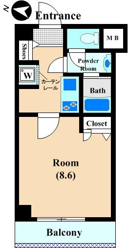 川崎市中原区木月３丁目の賃貸マンションの間取り