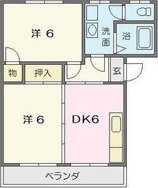 ハイツ朝日ケ丘Aの間取り