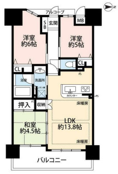 【間取り】 | グランアッシュ寝屋川シティマークノースリッジ