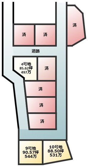 【区画図】 | 弓削田分譲地