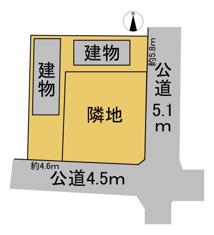 中古戸建　大垣市美和町　昭和40年築の区画図