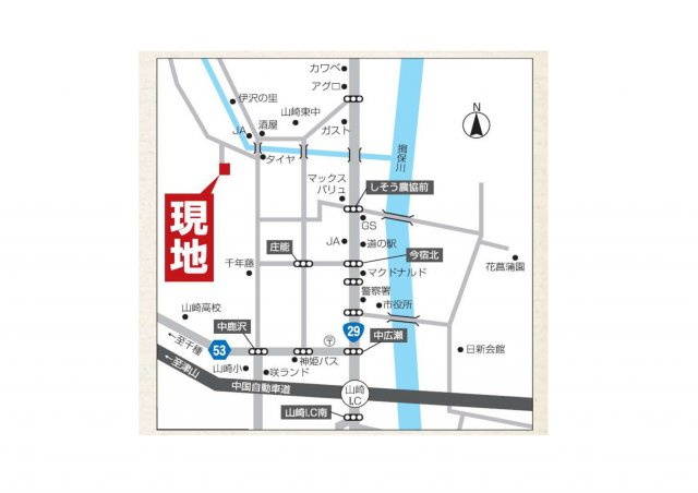 山崎町上寺　K号の地図