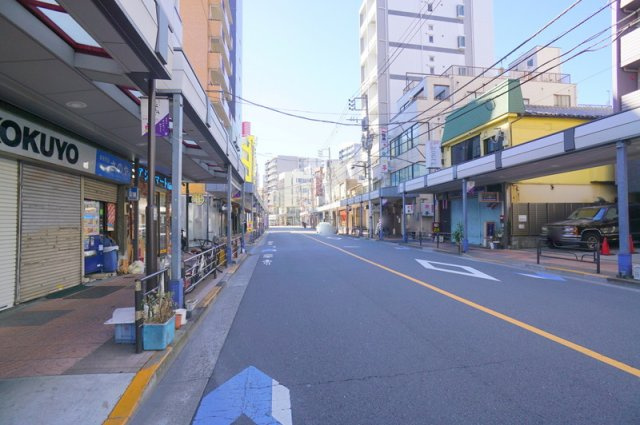 浅草５　土地の前面道路含む現地写真|南東側　公道　幅員約14.9m　接道約5.1m