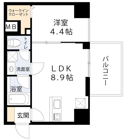 【間取り】 | ブエナビスタ難波サウス