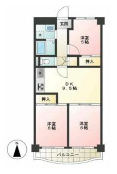 グリーンコーポ千寿1号棟の間取り