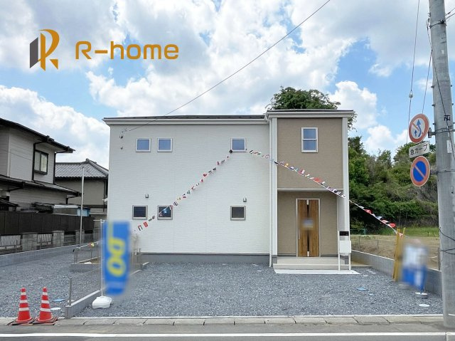 第1土浦市小岩田東　新築戸建て　1号棟の外観|2025年5月完成予定！近隣の同仕様完成物件をご見学いただけます♪