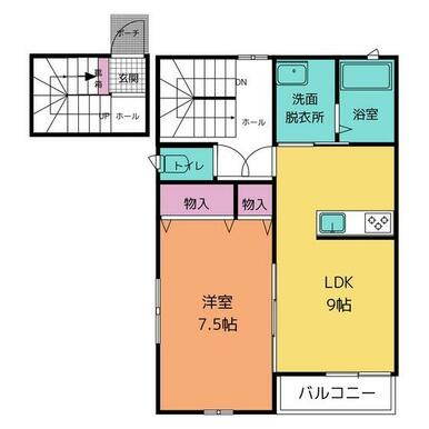 合志市豊岡の賃貸マンションの間取り