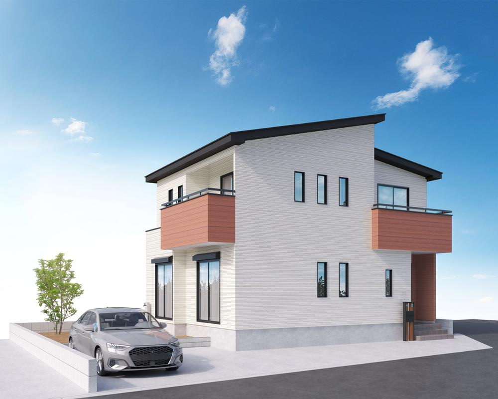 小山市粟宮　新築戸建14の外観パース