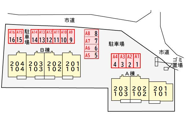プラムフィールドBの区画図