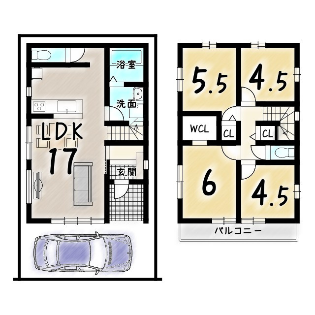 久世上久世町の間取り|◆イオンモール京都桂川店より徒歩約１４分！周辺には生活施設も充実しております♪
◆大藪小学校まで徒歩約５分、久世中学校まで１０分なので子育て世帯にも安心の距離です。ぜひお問い合わせください！