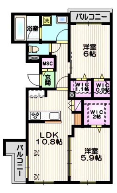 Hack berryの間取り|間取り図