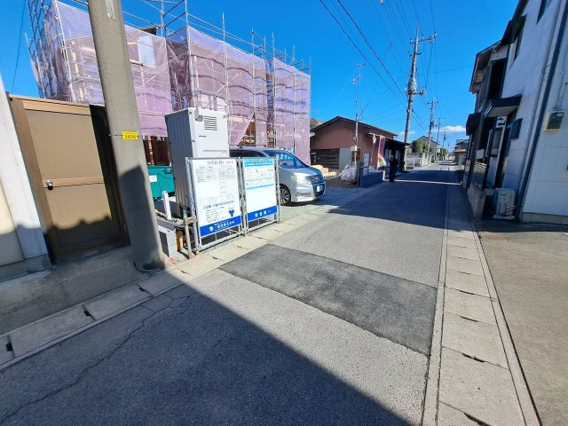 新築　太田市尾島町第2　Livele Garden.S　1号棟の前面道路含む現地写真|現地写真　南側接道幅員約4.0ｍ