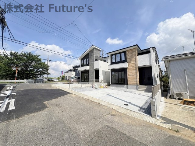 流山市加5丁目　新築戸建　全2棟　1号棟の前面道路含む現地写真|前面道路含む現地写真です。