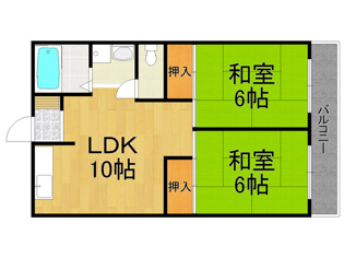 加島第2マンションの間取り
