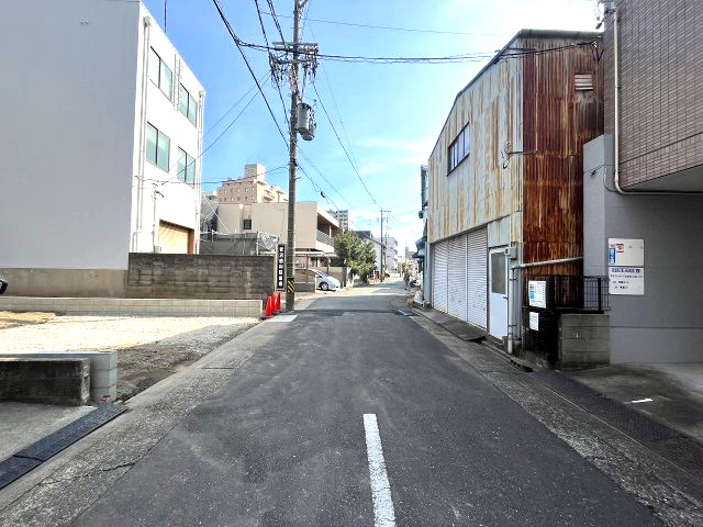 熱田区伝馬2期　新築戸建の前面道路含む現地写真|前面道路