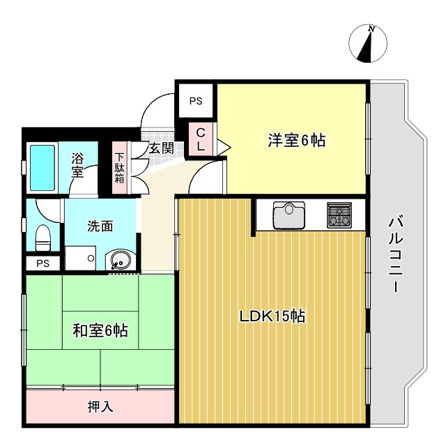 ヴィルドミール富雄の間取り