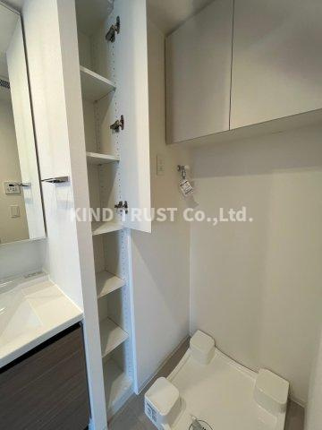 JP noie 同心の洗面所|脱衣スペースもあります