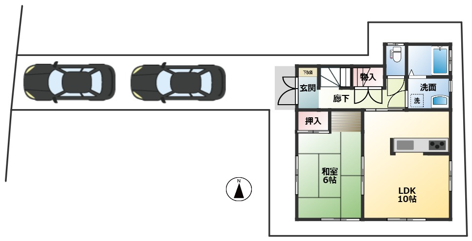 川口市安行吉岡　中古一戸建ての区画図